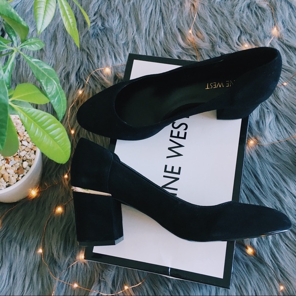 Nine West Shoes - ⬇️$35 Nine West Adelineo Black Su Heels (NWOT)
